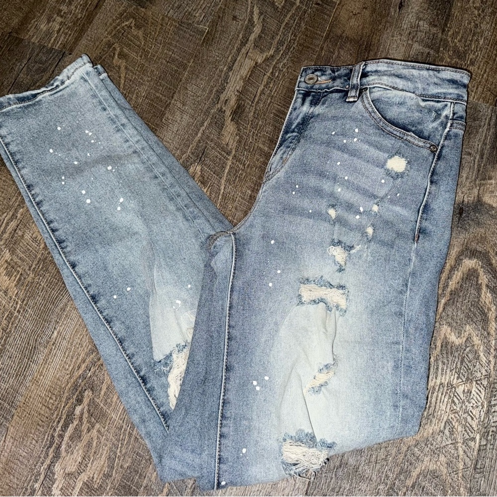 Kut from the Kloth Blue Skinny Distressed Jeans